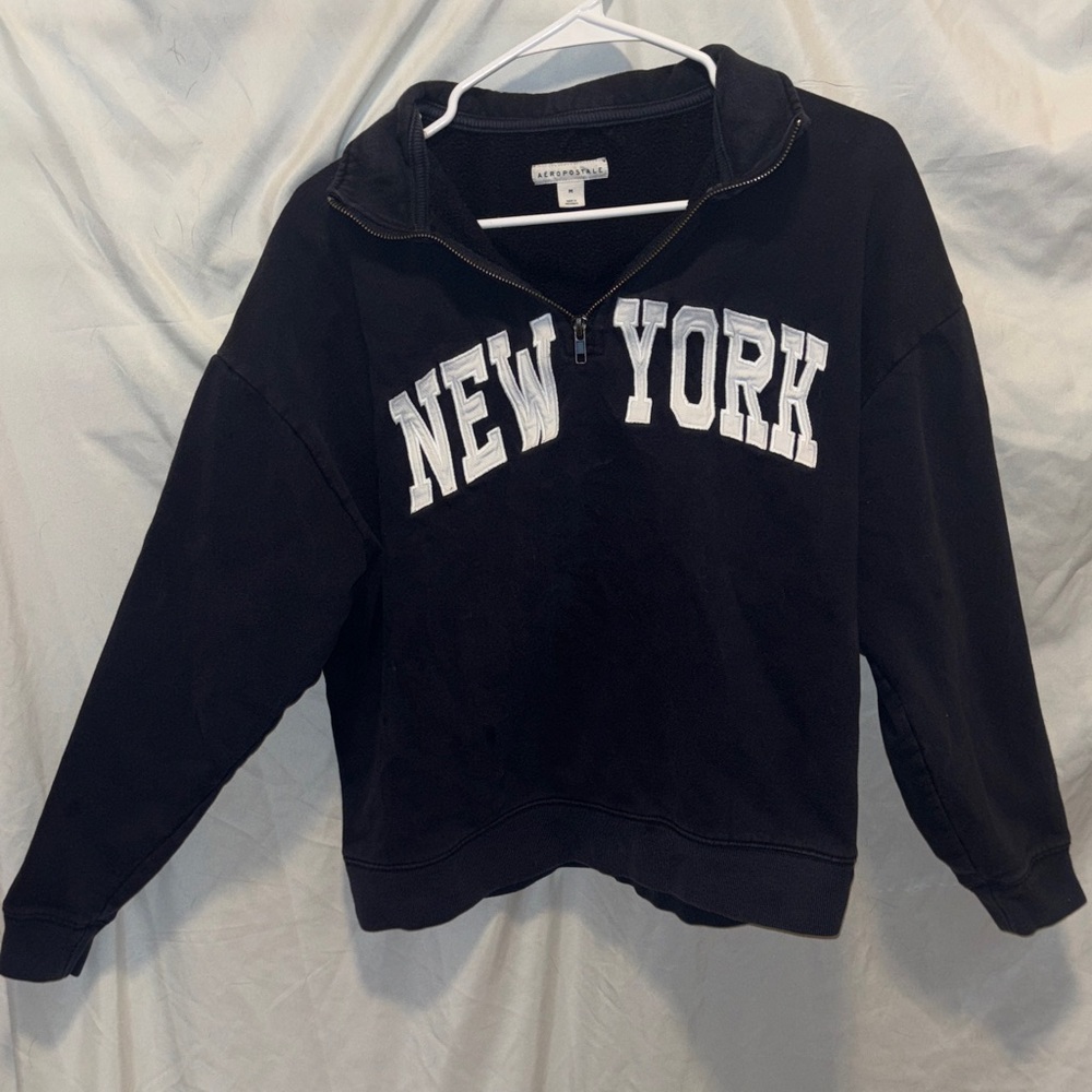 Aeropostale Navy Blue Quarter-Zip New York Pullover